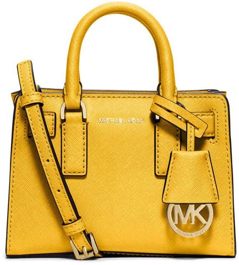 michael michael kors dillon top zip extra small crossbody sunflower